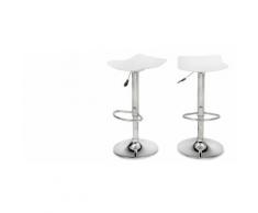2 x Kite hoehenverstellbare Barhocker, Weiss