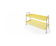 MADE Essentials Alana Schuhregal, Chartreuse und Grau