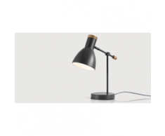 Cohen Nachttischlampe, Tiefgrau und Eiche