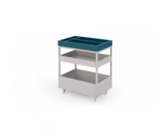 MADE Essentials Yumi Rollcontainer, Grau und Blau