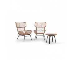 Lyra 3-tlg. Lounge-Set, Anthrazit