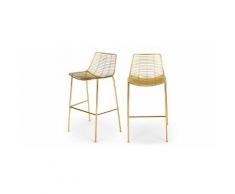 2 x Marvel Barhocker, Messing