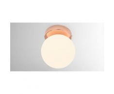 Apollo LED-Badleuchte, Kupfer und Milchglas