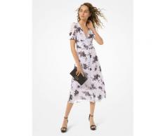 Michael Kors Kleid Aus Georgette Mit Blumenmuster Und Knopfleiste