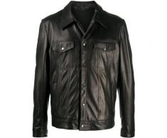 Salvatore Santoro Lederjacke mit Knopfleiste