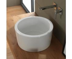 Scarabeo Bucket Aufsatzwaschbecken Ø 42 H: 22 cm weiß, mit BIO System Beschichtung 8807BK