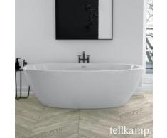 Tellkamp Space freistehende Oval Badewanne L: 190 B: 94 H: 60 cm weiß glanz, Schürze weiß glanz, ohne Füllfunktion 0100-288-00-A/CR