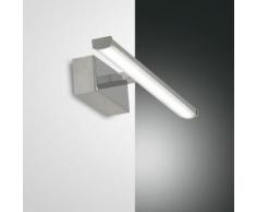 Fabas Luce Nala LED Wandleuchte/Spiegelleuchte B: 30 H: 4,5 T: 9 cm, chrom/satiniert 3361-21-138, EEK: A+