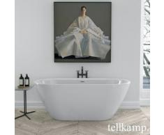 Tellkamp Cosmic XS freistehende Oval Badewanne L: 155 B: 74,5 H: 60 cm weiß glanz, Schürze weiß glanz, ohne Füllfunktion 0100-257-00-A/CR