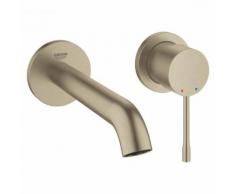 Grohe Essence 2-Loch-Waschtischbatterie, für Wandmontage Ausladung: 183 mm, nickel gebürstet 19408EN1