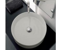 Scarabeo Geo Aufsatzwaschbecken Ø 45 H: 13 cm weiß, mit BIO System Beschichtung 8029BK