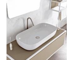 Scarabeo Glam Aufsatzwaschbecken B: 76 H: 14 T: 39 cm weiß, mit BIO System Beschichtung 1803BK