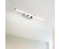 Fabas Luce Nala LED Wandleuchte/Spiegelleuchte B: 50 H: 5,5 T: 10,5 cm, chrom/satiniert 3361-26-138, EEK: A+