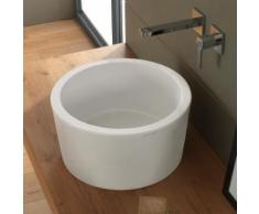 Scarabeo Bucket Aufsatzwaschbecken Ø 42 H: 22 cm weiß matt, mit BIO System Beschichtung 880741BK