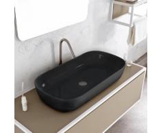 Scarabeo Glam Aufsatzwaschbecken B: 76 H: 14 T: 39 cm schwarz, mit BIO System Beschichtung 180335BK