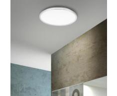 Paul Neuhaus Flat LED Deckenleuchte rund IP44 Ø 45 H: 5,6 cm, chrom/satiniert 8121-17, EEK: A+
