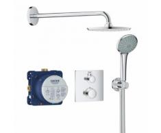 Grohe Grohtherm Duschsystem Unterputz eckig, mit Rainshower Cosmopolitan 210 34734000