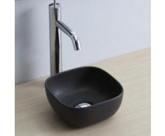 Scarabeo Glam Aufsatzwaschbecken B: 22,5 H: 11 T: 22,5 cm schwarz matt, mit BIO System Beschichtung 180949BK