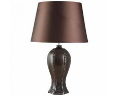 Design Tisch Lampe Gäste Zimmer Stoff Schirm Keramik Nacht-Licht Searchlight EU1142PW