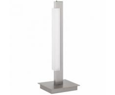 LED Design Schreibtischleuchte Nickel, weiß, Dimmer, JIM