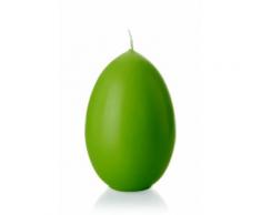 grüne Osterei Kerzen glatt 120 x 75 mm, 6 Stück