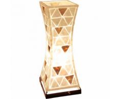 Design Schreib Tisch Lampe Wohn Ess Zimmer Beleuchtung Textil weiß naturfarben