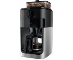 Philips Grind & Brew Kaffeemaschine mit integriertem Mahlwerk, 1000W, 1.2L, 350g, LCD display, Schwarz