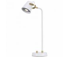 Design Tisch Lampe weiß gold Wohn Zimmer Dreh Dimmer Lese Strahler verstellbar Nordlux 86165001