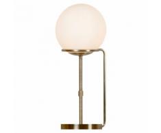 Tisch Leuchte Steh Lampe Lese Strahler Messing antik Glas Kugel im Set inklusive LED Leuchtmittel