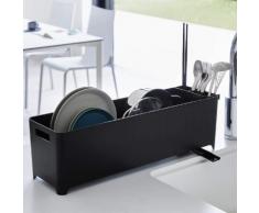 Yamazaki Home Abtropfgestell 55cm Abtropfständer Geschirr Abtropfschale schwarz Tower