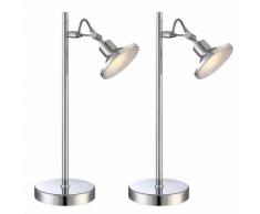 2er Set LED 5 Watt Tisch Leuchten Beleuchtungen Strahler beweglich Lampen Nacht Lichter
