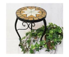 Blumenhocker Merano Mosaik 12014 Blumenständer 27 cm Hocker Rund Beistelltisch