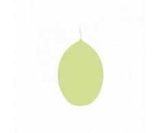 Kerzen Maxi Eikerzen glatt getaucht Kiwi, 140 x 100 mm, 6 Stück