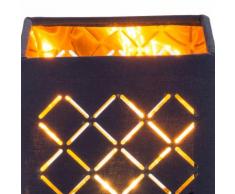 Tisch Lampen Wohn Schlaf Zimmer Textil Lese Leuchte gold schwarz im Set inkl. LED Leuchtmittel