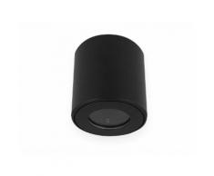 Deckenleuchte TUBE Aufbaustrahler IP44 Wasserdicht Aufputz mit GU10 5W Kaltweiß LED Rund Schwarz