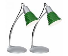 2er Set Tischlampe Tischleuchte Schreibtischleuchte grün inklusive LED GIGA