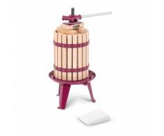 Royal Catering Obstpresse - manuell - Holz - 6 L - inkl. Holzblöcke, Druckplatte und 3 Presstücher