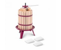 Royal Catering Obstpresse - manuell - Holz - 18 L - Holzblöcke, Druckplatte und 3 Presstücher