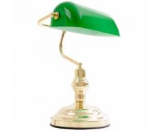 Nostalgie Antik Retro Bankerlampe Schreibtischlampe Tischleuchte Globo Antique grün 2491
