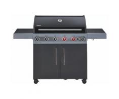 Enders Gasgrill BOSTON BLACK 6 KR TURBO, 6-Brenner, mit Kocher, TURBO ZONE & HEAT RANGE Brenner, große Grillfläche hochwertiges Edelstahl Rost #8864