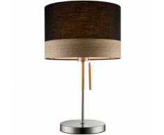 Design Schreib Tisch Lampe Holz Textil Stoff Wohn Zimmer Beleuchtung im Set inkl. LED Leuchtmittel