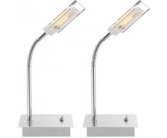 2er Set LED Lese Leuchten 5 Watt Schreib Tisch Lampen Flexo Arm Büro Beleuchtung