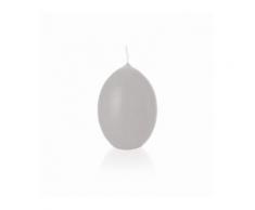 Kerzen Maxi Eikerzen glatt getaucht Silbergrau, 140 x 100 mm, 6 Stück