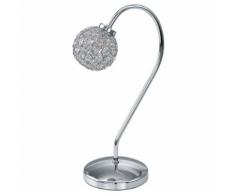Kugel Tisch Lampe Kristall Design Wohn Arbeits Zimmer Lese Beleuchtung chrom Leuchte Eglo 92569