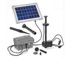 Esotec 101775 Solar Teichpumpe Palermo mit LED-Licht und Akku