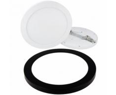 18W LED Panel Aura Easy Fix Dimmbar IP20 Einbau Strahler Aufputz Spot Einbauleuchte neutralweiß 4000K Deckenleuchte Rund mit Rahmen Schwarz