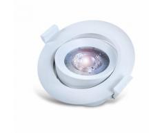 10x LED Einbaustrahler Schwenkbar 5W LED Warmweiß 380lm eingebauter Trafo Deckenleuchte Rund Weiß