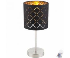 Design Tisch Lampe Ess Zimmer Strahler Muster Dimmer Fernbedienung im Set inkl. RGB LED Leuchtmittel