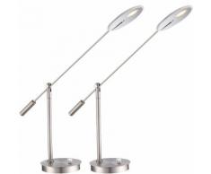 2x Design LED Schreib Tisch Leuchten Arbeitszimmer Strahler 3-Stufen Büro Lampen
