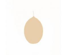 Kerzen Maxi Eikerzen glatt getaucht Champagner, 140 x 100 mm, 6 Stück